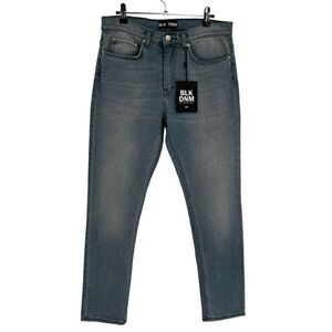 BLK DNM Move‎ Cropped Straight Leg Jeans Addison Blue Size 29 NWT